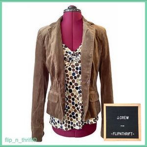 🎉HP🎉 🤎J. CREW Brown Velour Blazer